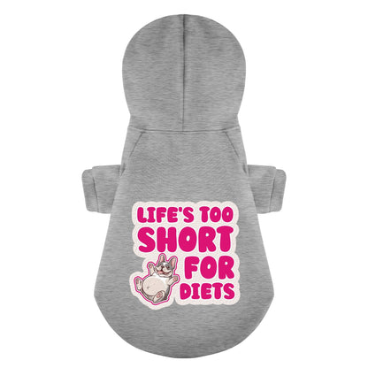 Life’s too short for diets - Personalized French Bulldog Hoodies with Funny Quotes – Stylish, Cozy, and Premium 100% Cotton