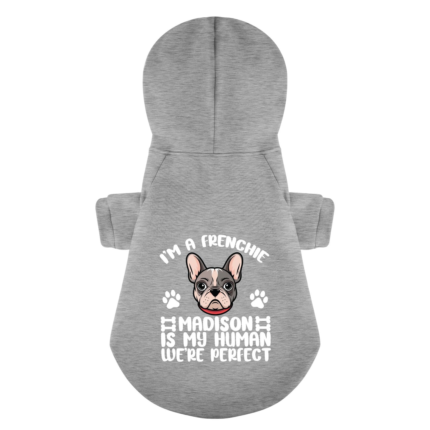 Personalized French Bulldog Hoodies with Owner's Name and Funny Quotes – Stylish, Cozy, and Premium 100% Cotton