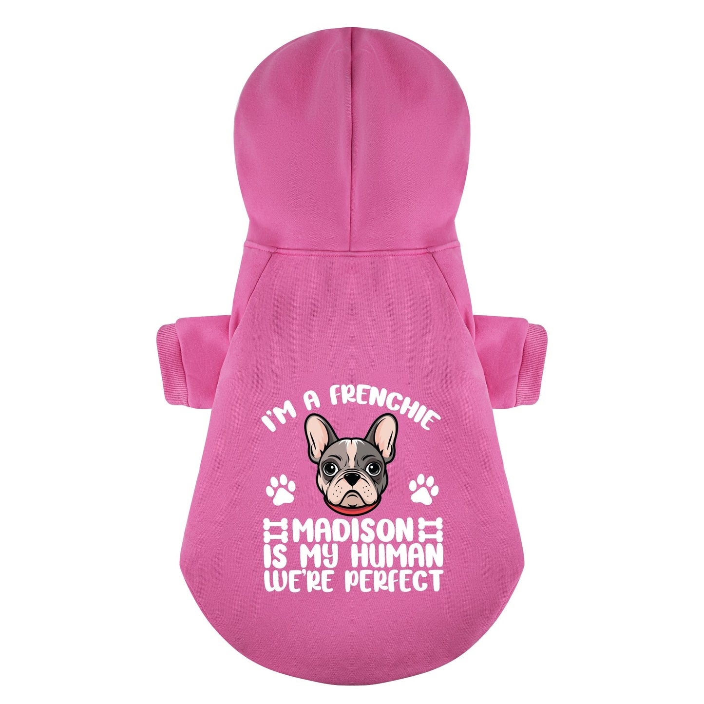 Personalized French Bulldog Hoodies with Owner's Name and Funny Quotes – Stylish, Cozy, and Premium 100% Cotton