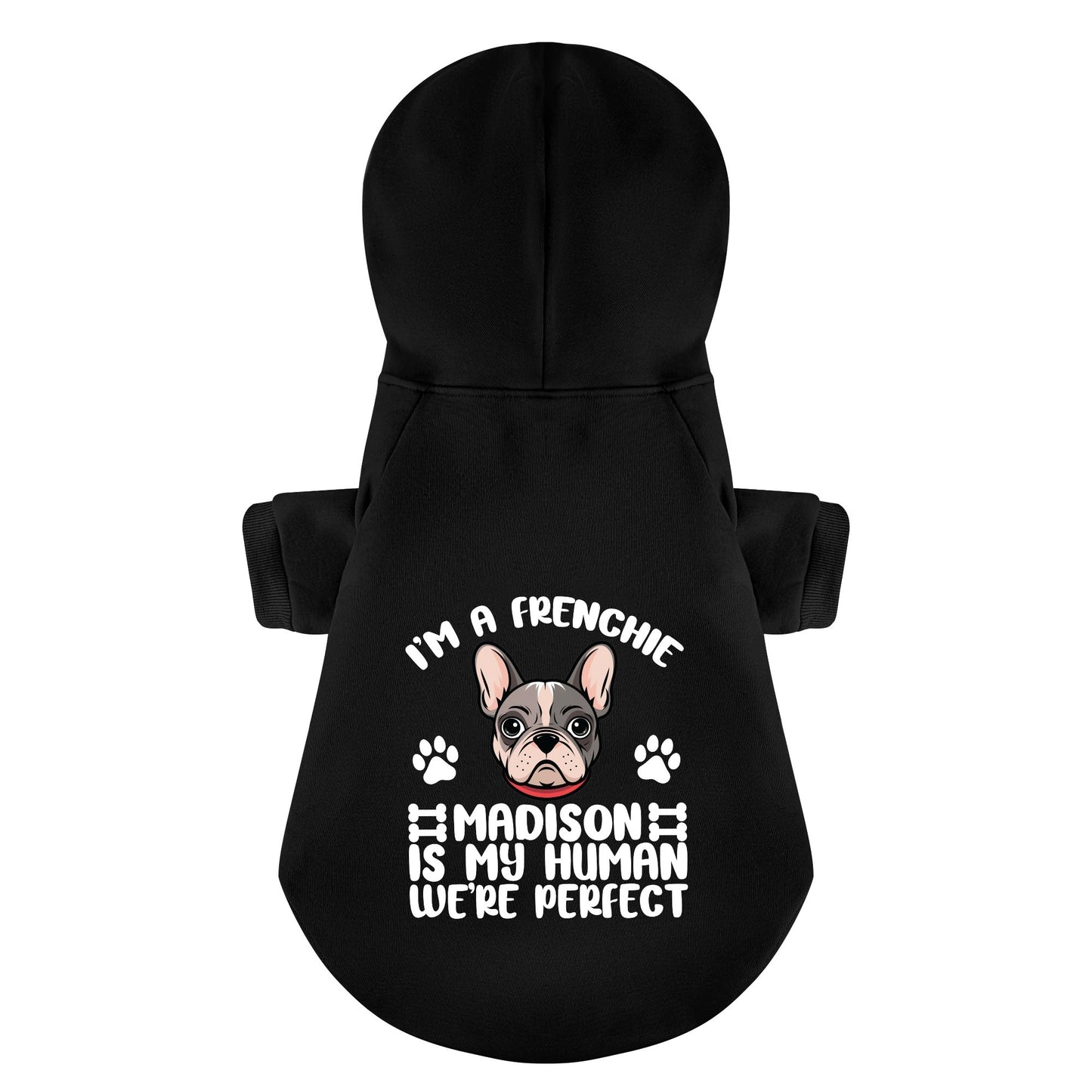 Personalized French Bulldog Hoodies with Owner's Name and Funny Quotes – Stylish, Cozy, and Premium 100% Cotton