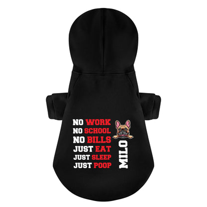 Personalized French Bulldog Hoodies with Funny Quotes and Custom Name – Stylish, Cozy, and Premium 100% Cotton