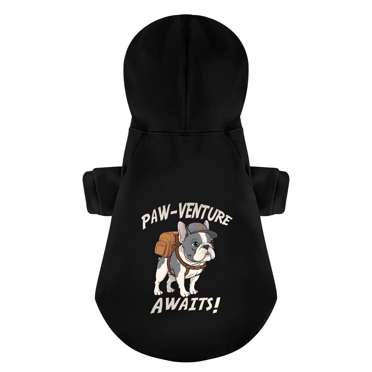 Paw-venture Awaits! - Personalized French Bulldog Hoodies with Funny Quotes – Stylish, Cozy, and Premium 100% Cotton