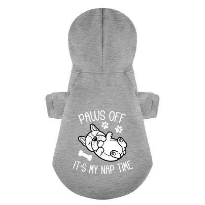 Paws off, it’s my nap time - Personalized French Bulldog Hoodies with Funny Quotes – Stylish, Cozy, and Premium 100% Cotton