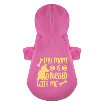 MY MOM IS OBSESSED WITH ME - Personalized French Bulldog Hoodies with Funny Quotes – Stylish, Cozy, and Premium 100% Cotton