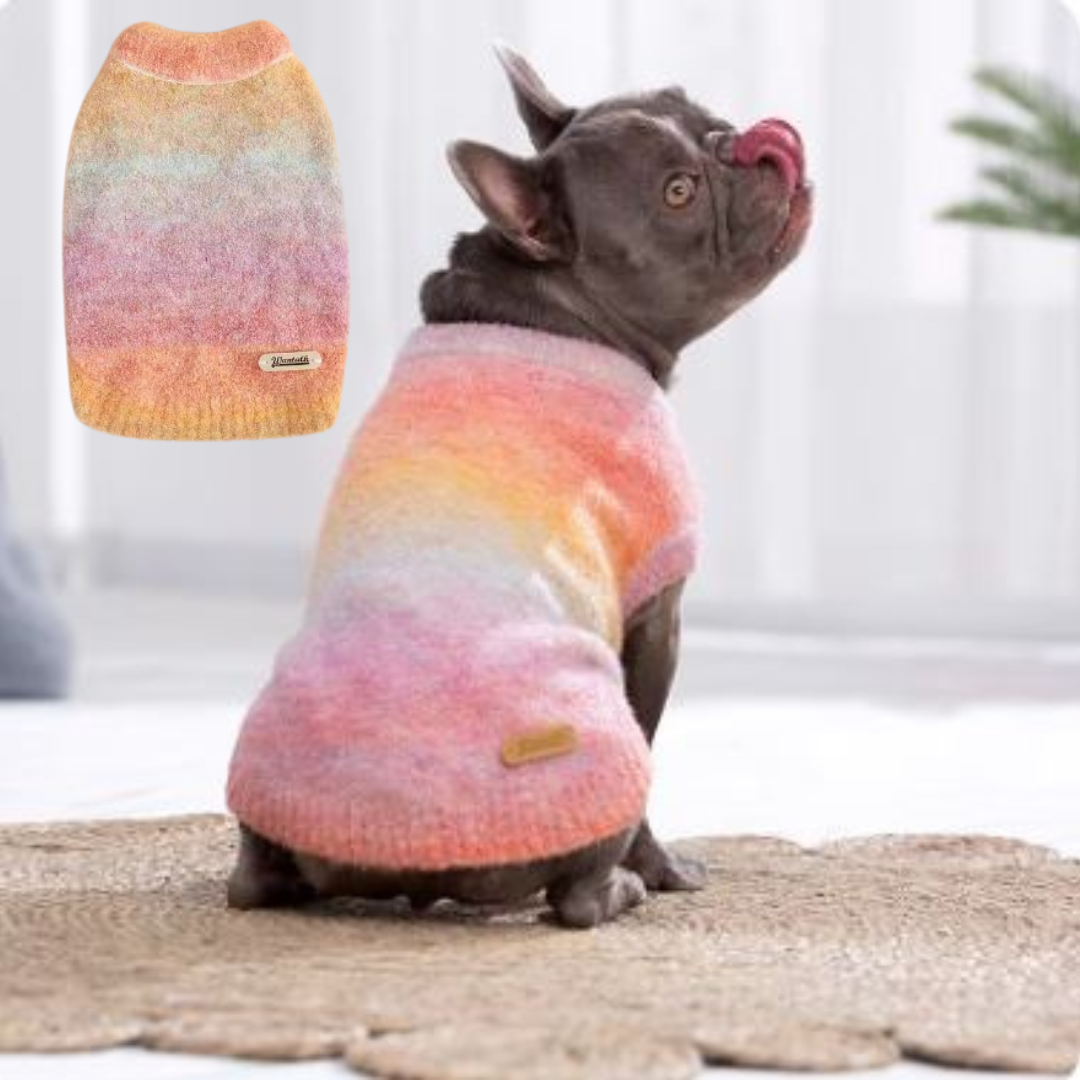 Fluffy Frenchie Sweater Premium Turtleneck Pullover for French Bulldogs