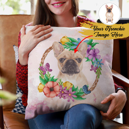 Custom Pillow with Frenchie picture