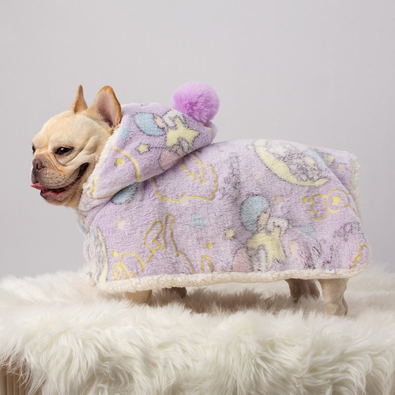 WarmWhisker Frenchie Coat Scarf in Soft Welsh Blanket Wool