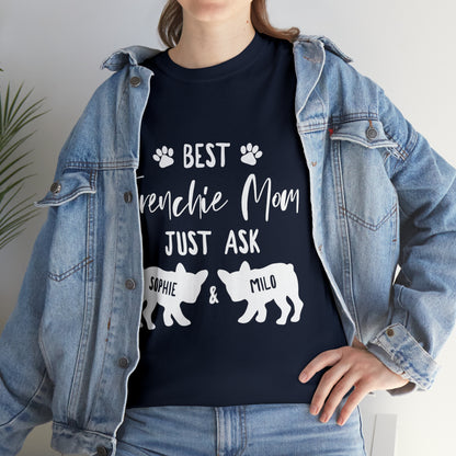 Ask my Frenchies - personalized T-shirt wit Frenchies names