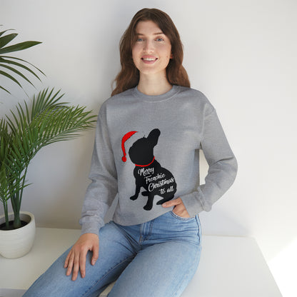 Festive Frenchie Christmas Sweater -  Unisex Sweatshirt