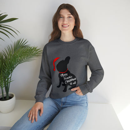 Festive Frenchie Christmas Sweater -  Unisex Sweatshirt