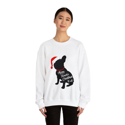 Festive Frenchie Christmas Sweater -  Unisex Sweatshirt