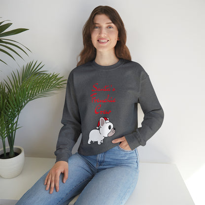 Santa's Frenchie Crew Sweater -  Unisex Sweatshirt