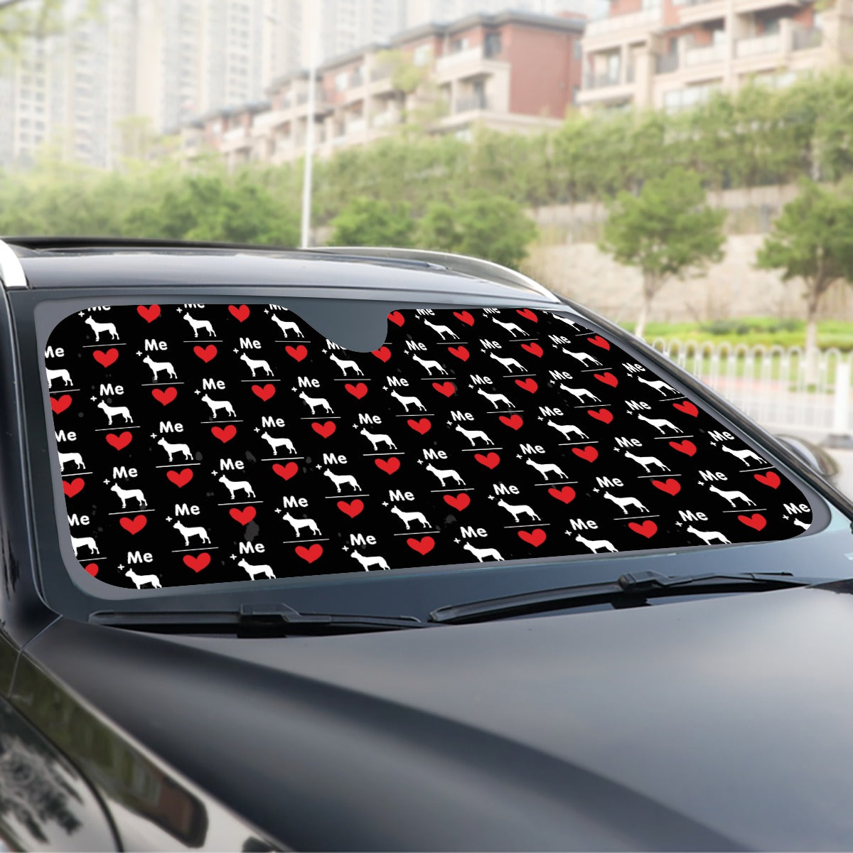 Spike  - Windshield Sunshade for Boston Terrier lovers