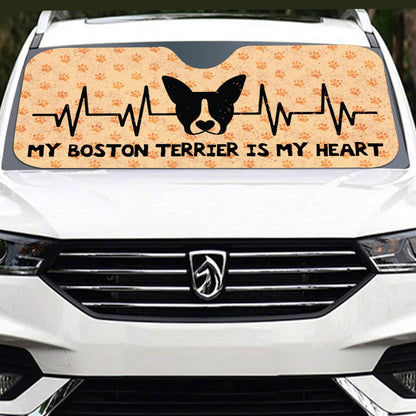 Kobe  - Windshield Sunshade for Boston Terrier lovers