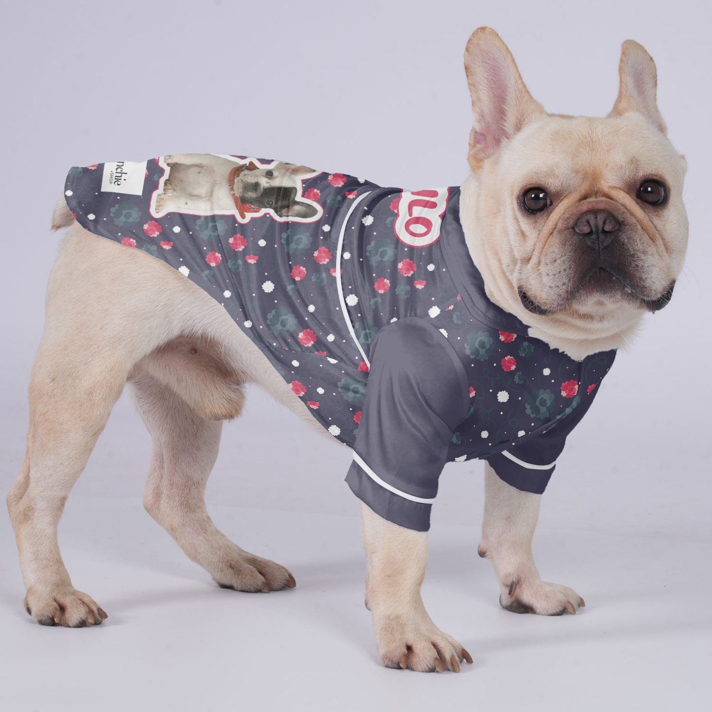 Custom French Bulldog Pajamas with Your Dog’s Name and Photo