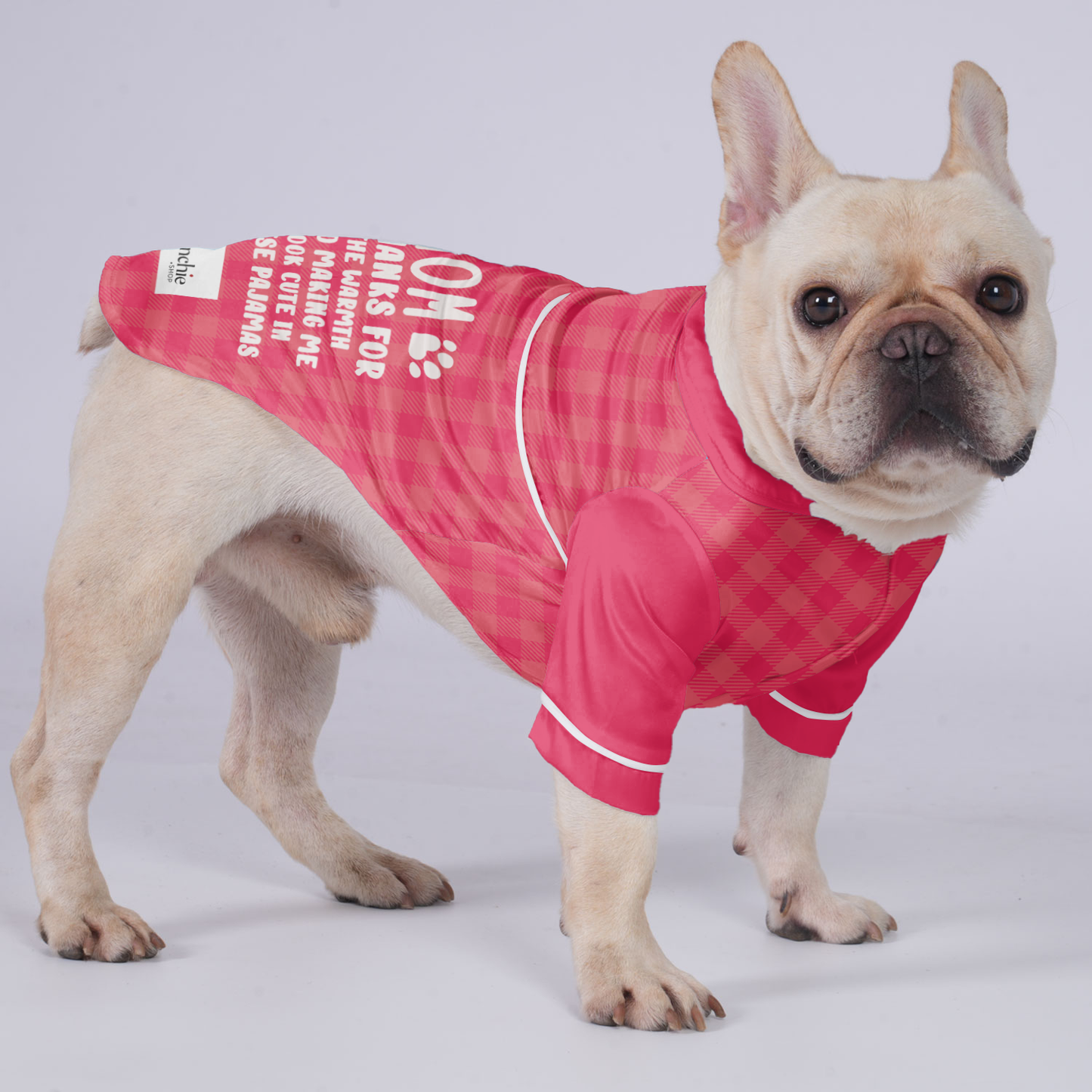 Custom French Bulldog Pajamas Featuring Your Dog's Name and Image