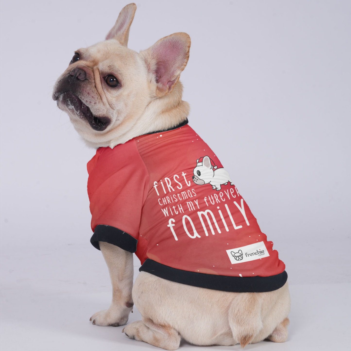 First Christmas with my Furever Family - Jacket for French bulldog