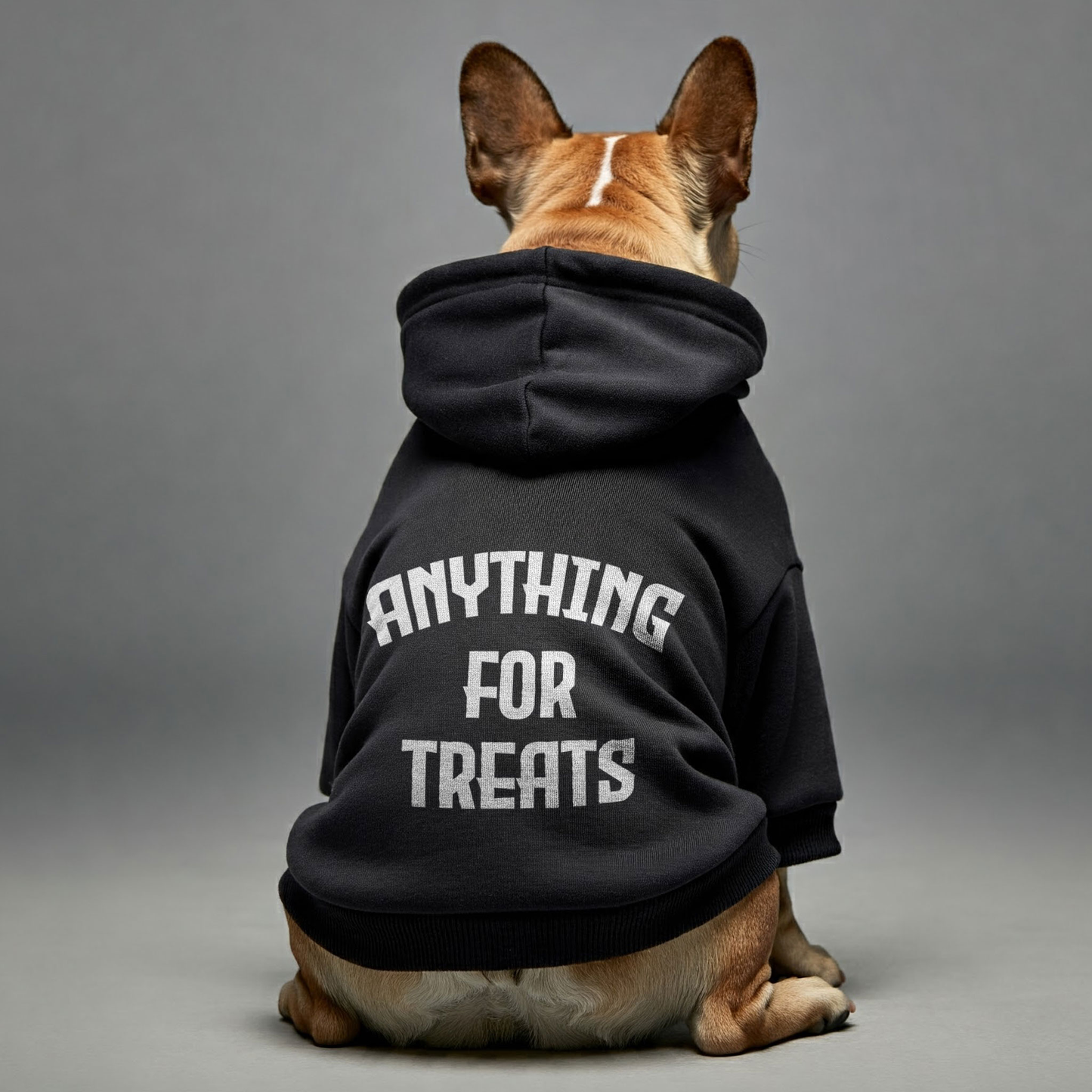 ANYTHING FOR TREATS -  Personalized French Bulldog Hoodies with Funny Quotes – Stylish, Cozy, and Premium 100% Cotton