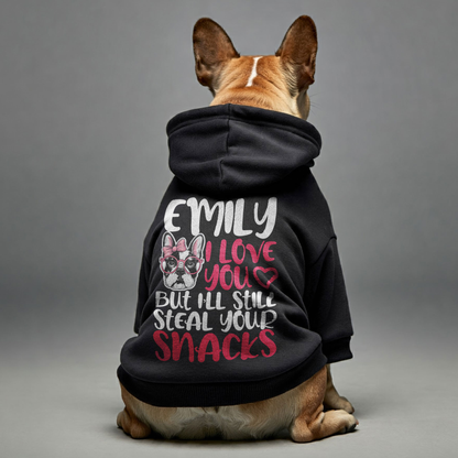 Personalized French Bulldog Hoodies with Owner's Name and Funny Quotes – Stylish, Cozy, and Premium 100% Cotton