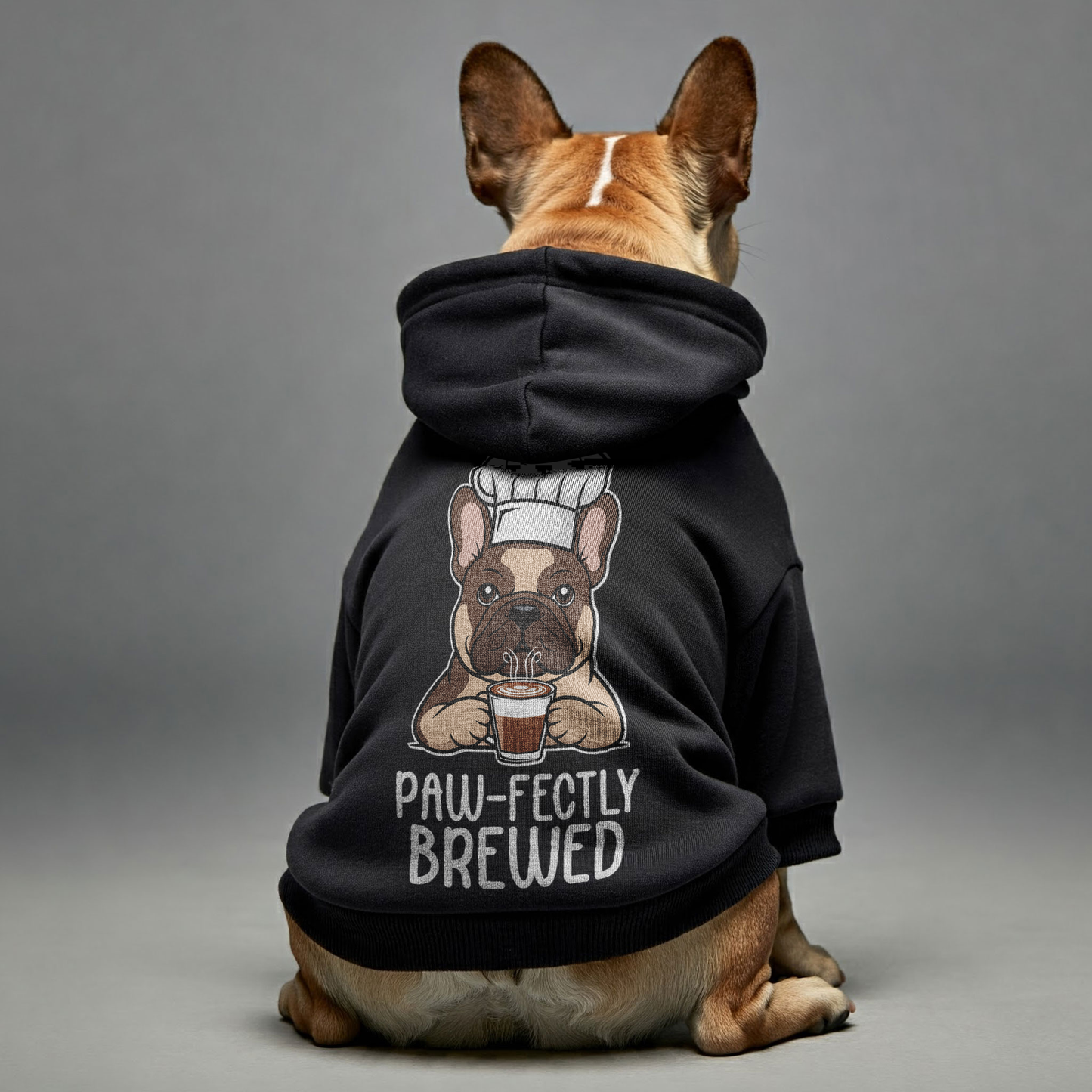 Paw-fectly Brewed - Personalized French Bulldog Hoodies with Funny Quotes – Stylish, Cozy, and Premium 100% Cotton