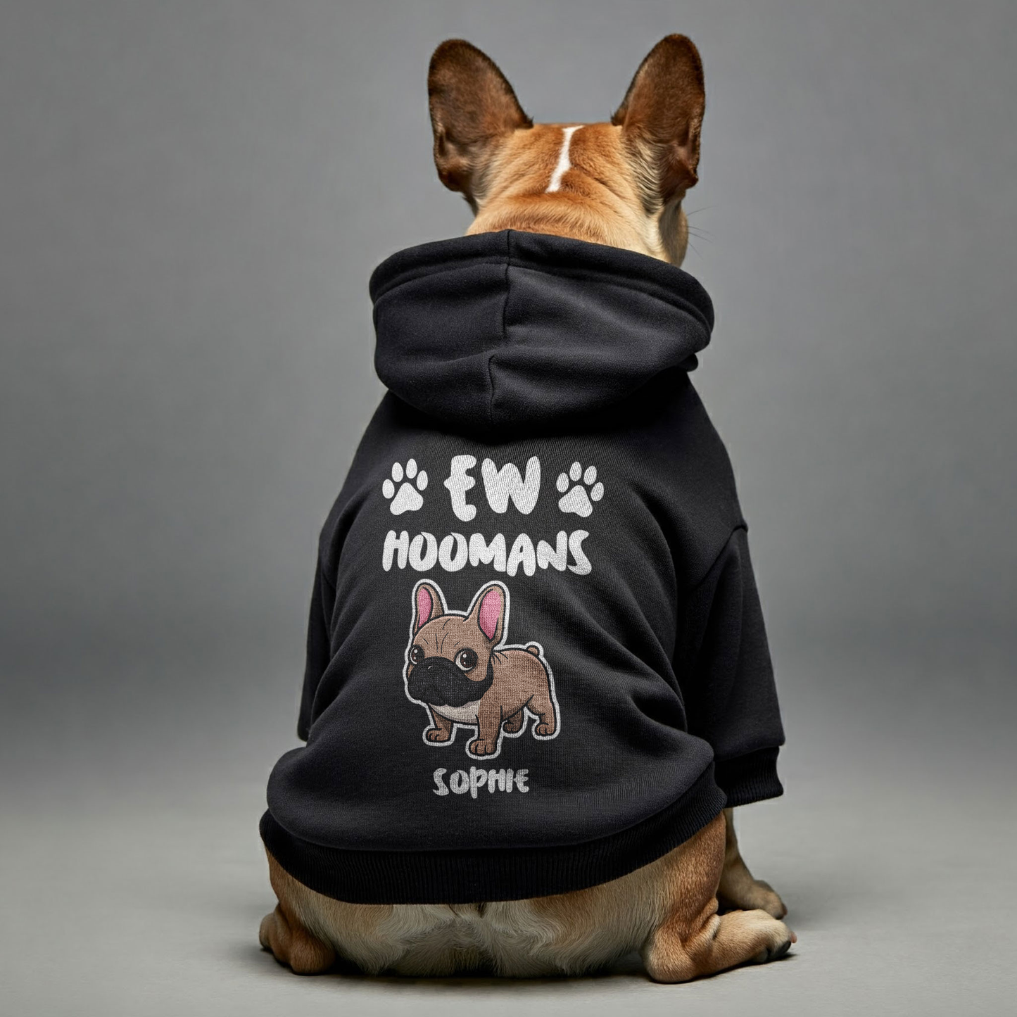 Personalized French Bulldog Hoodies with Funny Quotes and Custom Name – Stylish, Cozy, and Premium 100% Cotton