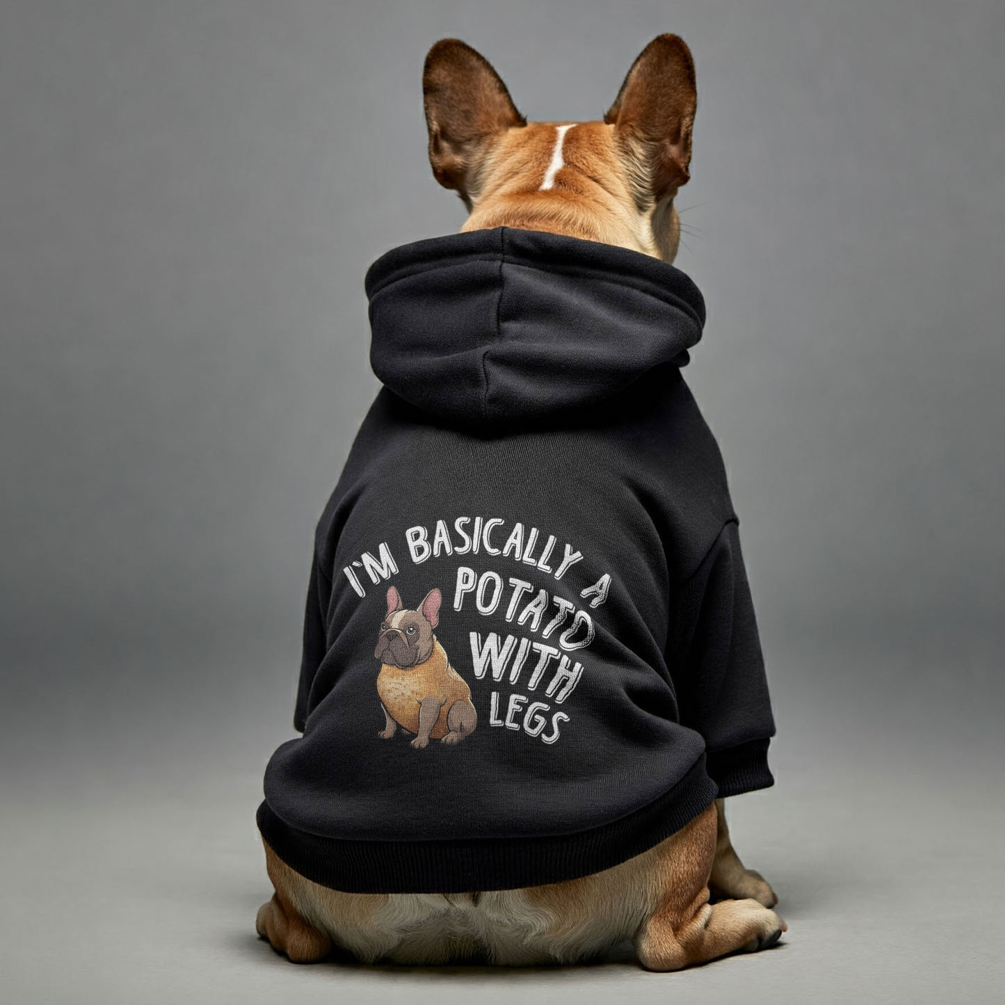 I’m basically a potato with legs. -  Personalized French Bulldog Hoodies with Funny Quotes – Stylish, Cozy, and Premium 100% Cotton