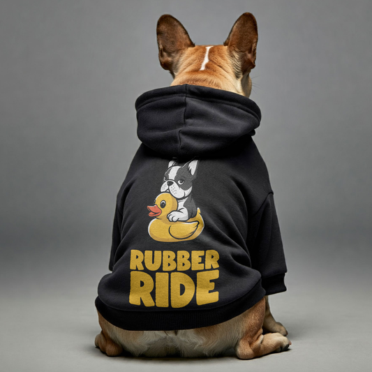 Rubber Ride - Personalized French Bulldog Hoodies with Funny Quotes – Stylish, Cozy, and Premium 100% Cotton