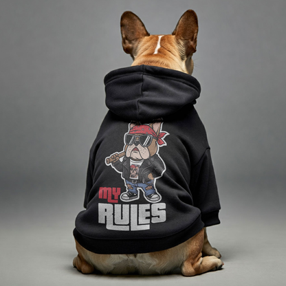 My Rules - Personalized French Bulldog Hoodies with Funny Quotes – Stylish, Cozy, and Premium 100% Cotton