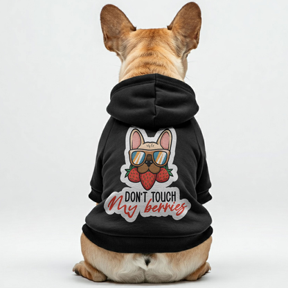 DON'T TOUCH My berries - Personalized French Bulldog Hoodies with Funny Quotes – Stylish, Cozy, and Premium 100% Cotton