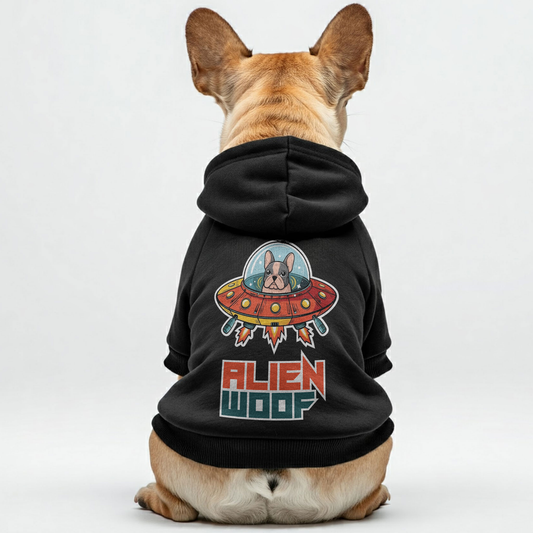 Alien Woof - Personalized French Bulldog Hoodies with Funny Quotes – Stylish, Cozy, and Premium 100% Cotton