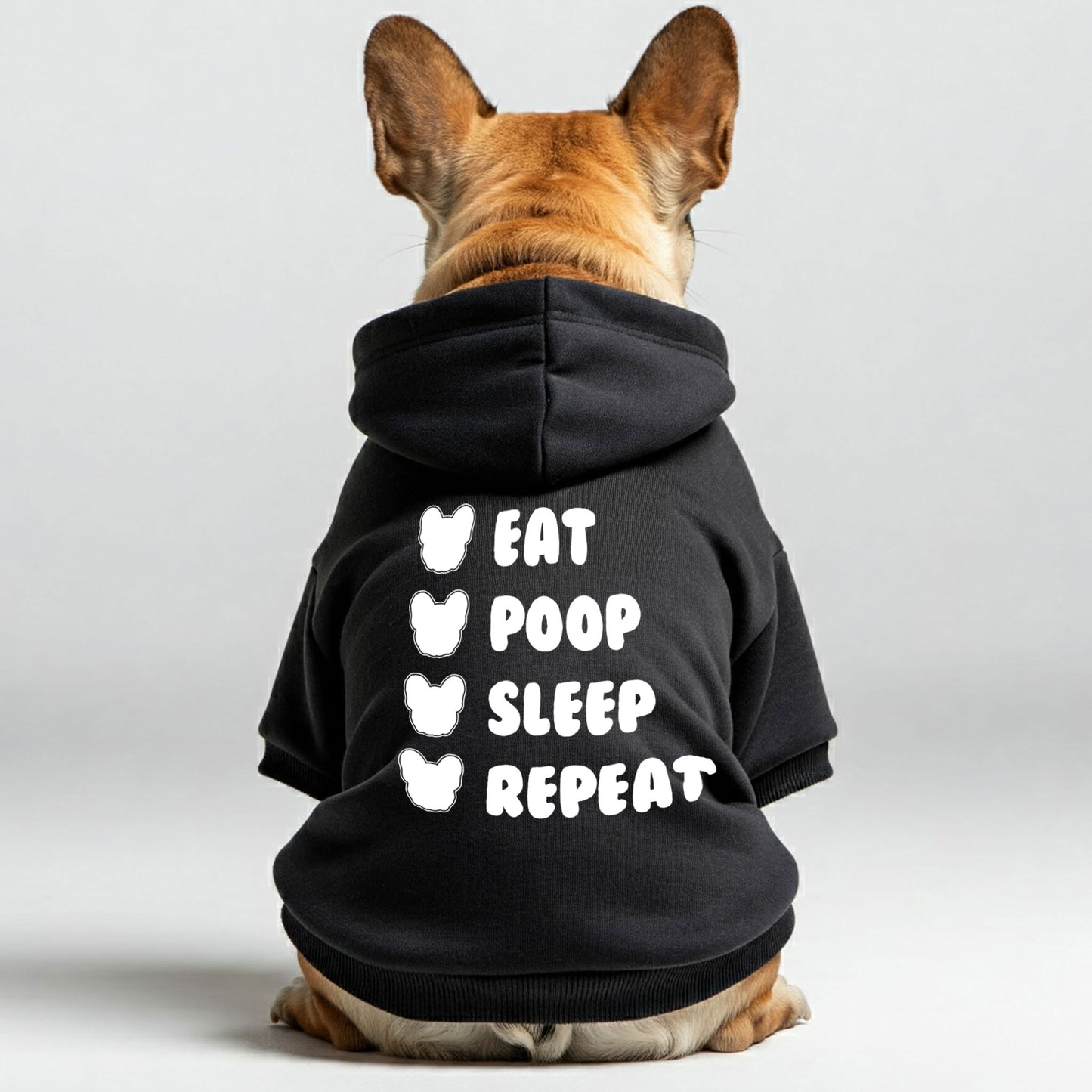 Repeat - Personalized French Bulldog Hoodies with Funny Quotes – Stylish, Cozy, and Premium 100% Cotton