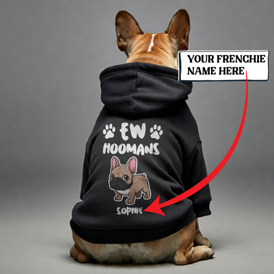 Personalized French Bulldog Hoodies with Funny Quotes and Custom Name – Stylish, Cozy, and Premium 100% Cotton