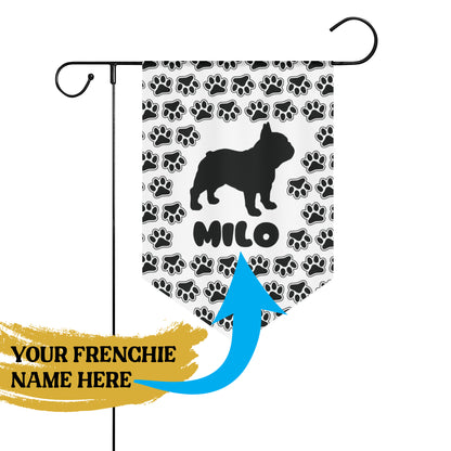 Custom Garden Flag Banner with French Bulldog Name