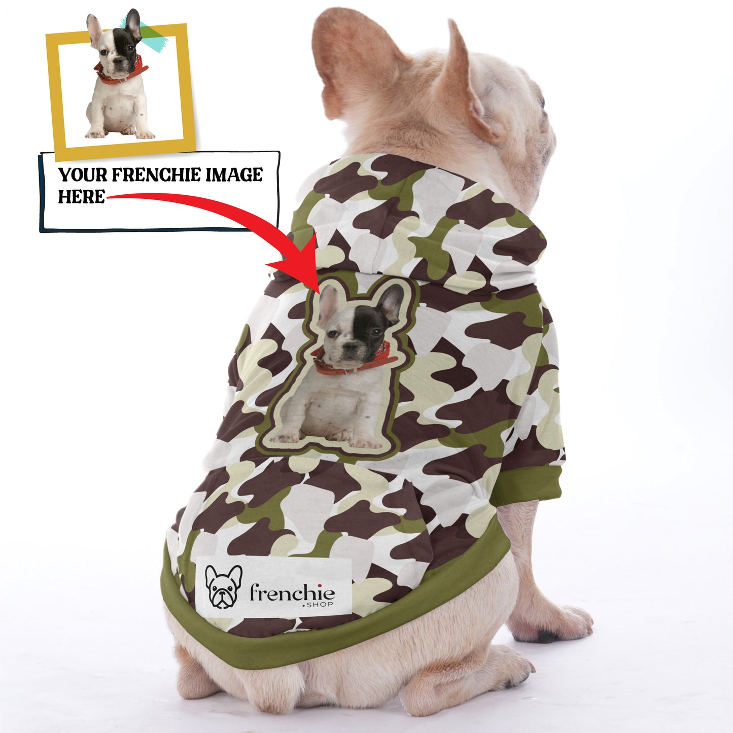 Personalized French Bulldog Hoodies Featuring Your Dog’s Photo  | Frenchie Shop Original