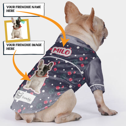 Custom French Bulldog Pajamas with Your Dog’s Name and Photo