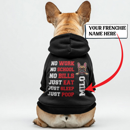 Personalized French Bulldog Hoodies with Funny Quotes and Custom Name – Stylish, Cozy, and Premium 100% Cotton