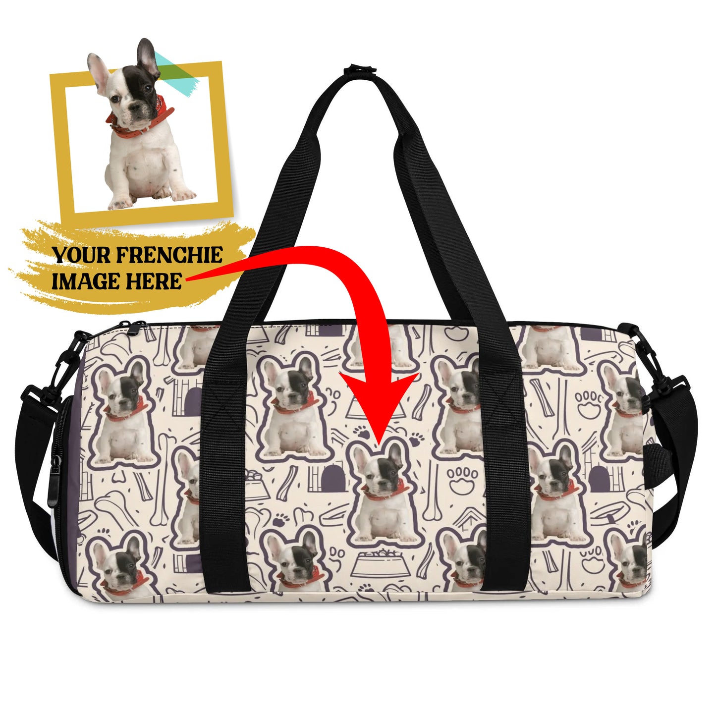 Personalized Gym Bag for Frenchie Lovers with Your Frenchie’s image