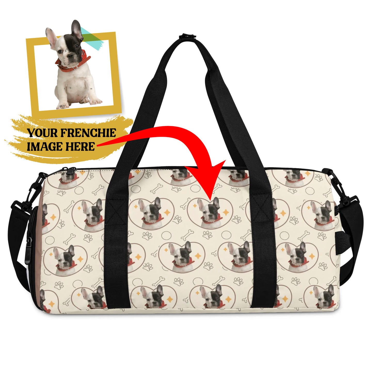 Personalized Gym Bag for Frenchie Lovers with Your Frenchie’s image