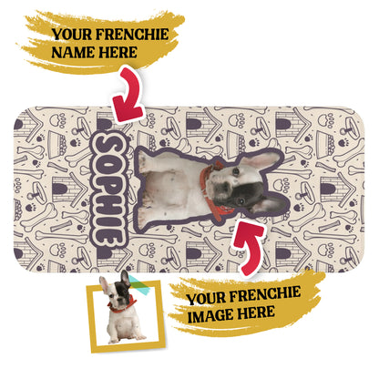 Personalized Frenchie Towel with Custom Name and Image