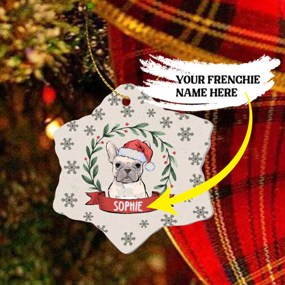 Personalized Ornaments for Frenchie Lovers with Your Frenchie’s Name