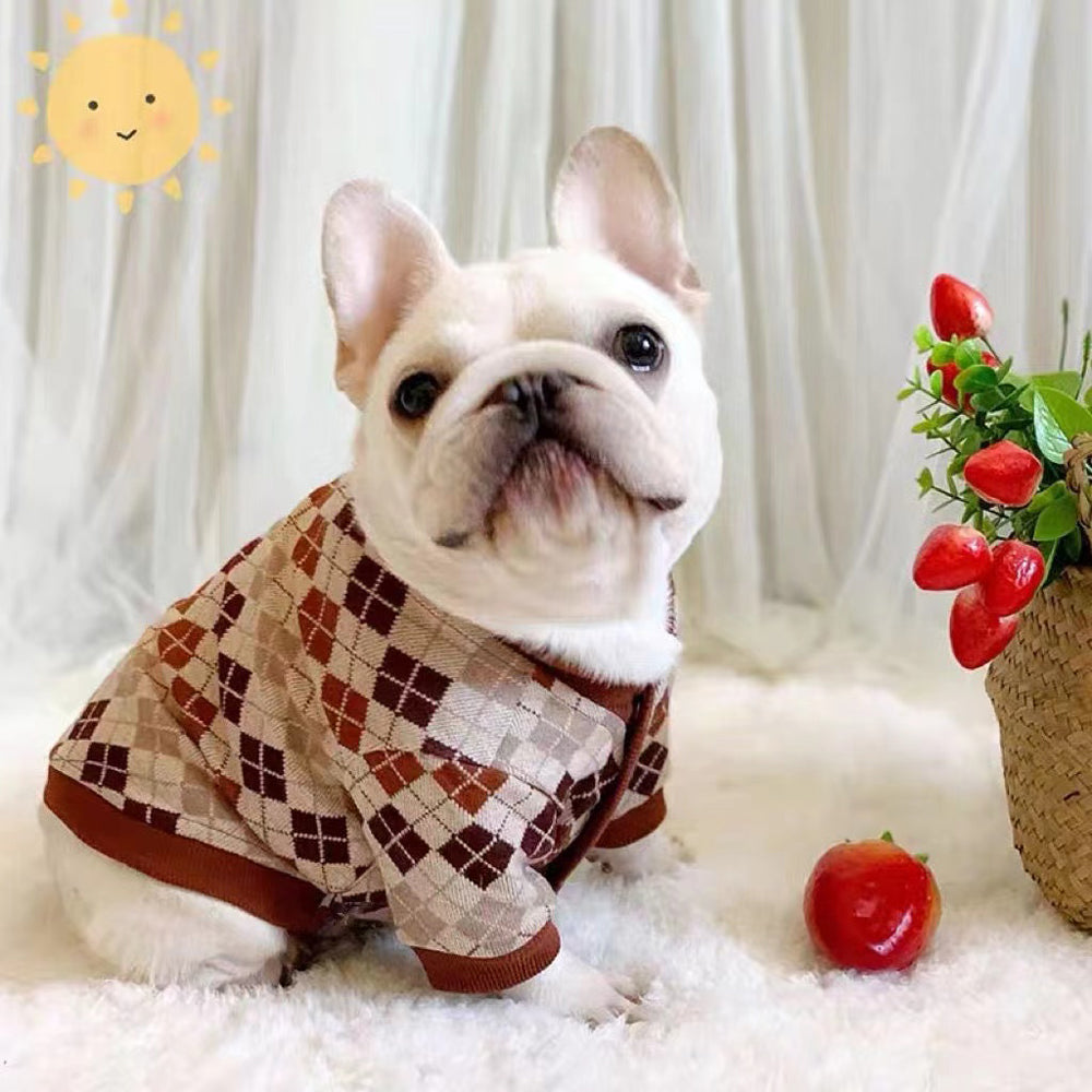 CardiChic French Bulldog Sweater Button Up Elastic Cardigan 2XL Frenchie Shop
