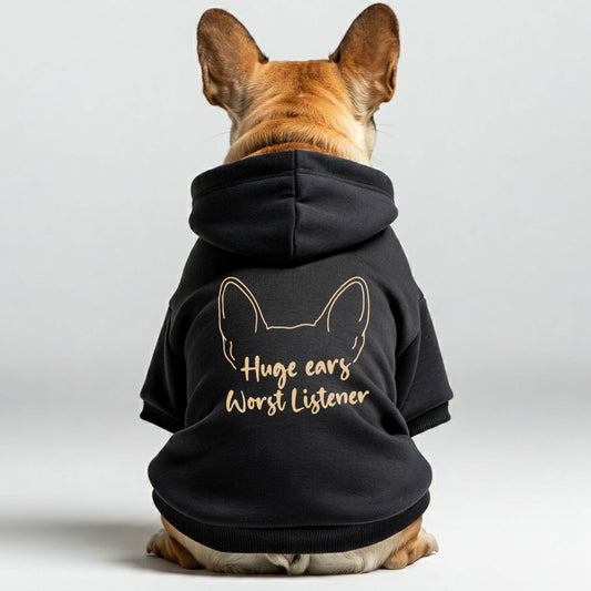 Huge Ears - Personalized French Bulldog Hoodies with Funny Quotes – Stylish, Cozy, and Premium 100% Cotton