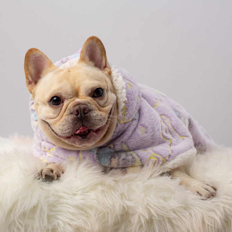 WarmWhisker Frenchie Coat Scarf in Soft Welsh Blanket Wool