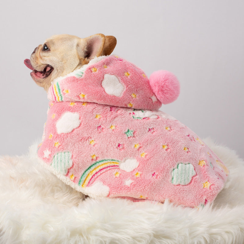 WarmWhisker Frenchie Coat Scarf in Soft Welsh Blanket Wool