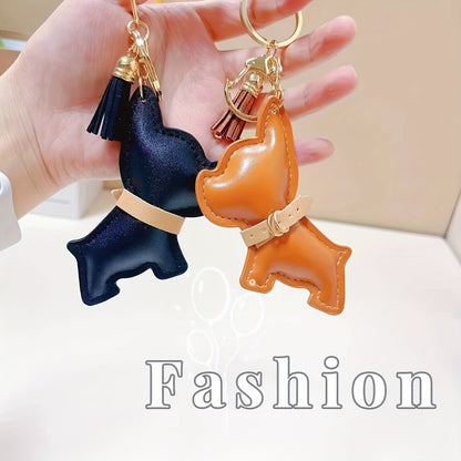 French-Bulldog-Shape-Faux-Leather-Pendant-Keychain-www.frenchie.shop