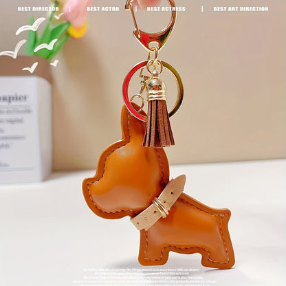 French-Bulldog-Shape-Faux-Leather-Pendant-Keychain-www.frenchie.shop