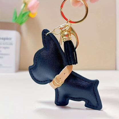 French-Bulldog-Shape-Faux-Leather-Pendant-Keychain-www.frenchie.shop