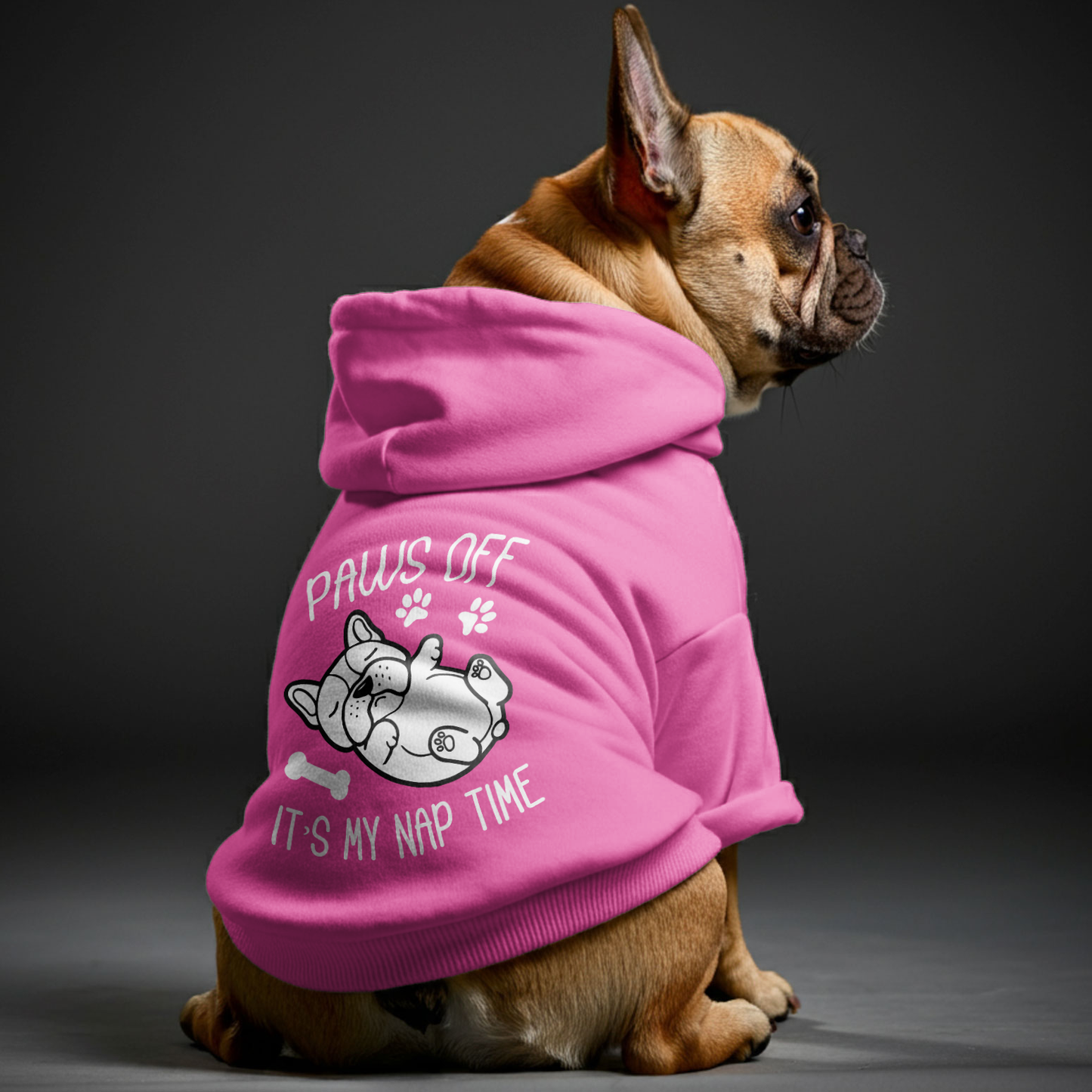 Paws off, it’s my nap time - Personalized French Bulldog Hoodies with Funny Quotes – Stylish, Cozy, and Premium 100% Cotton