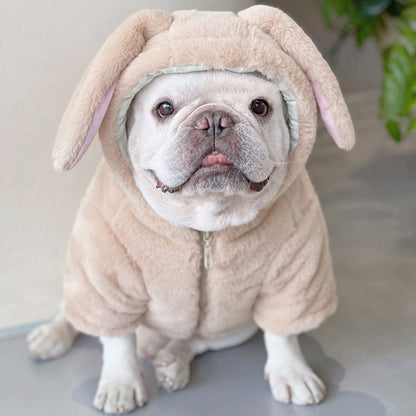 FrostWrap Frenchie Winter Jacket Thickened Plush Hibernation Sweater