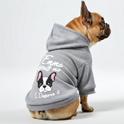 Personalized French Bulldog Hoodies with Owner's Name and Funny Quotes – Stylish, Cozy, and Premium 100% Cotton